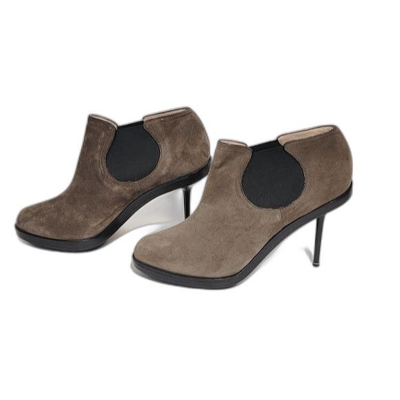 NEW! Nickolas Kirkwood Suade Platform Booties Heel - Picture 4 of 12
